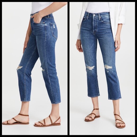 💕MOTHER SUPERIOR💕 Tomcat Jeans Playing With Scissors Cropped Straight Leg 28 - Picture 2 of 16